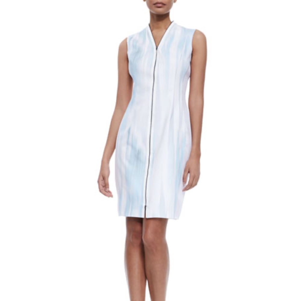 ELIE TAHARI Leslie Sleeveless Zip-Front Dress